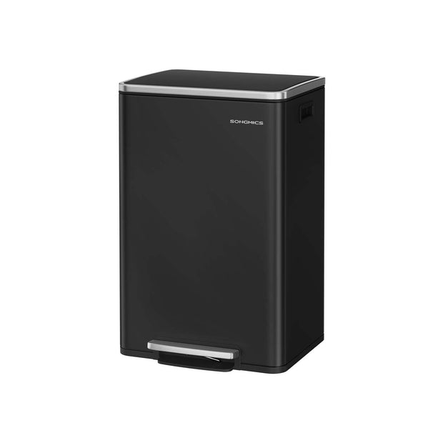 Återvinn bin 50 l med lock och handtag bläck -svart