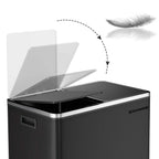 Skräp - med pedal - 2 fack - avtagbara inre hinkar - svart