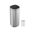 Soptunna med rörelsesensor 50 L silver