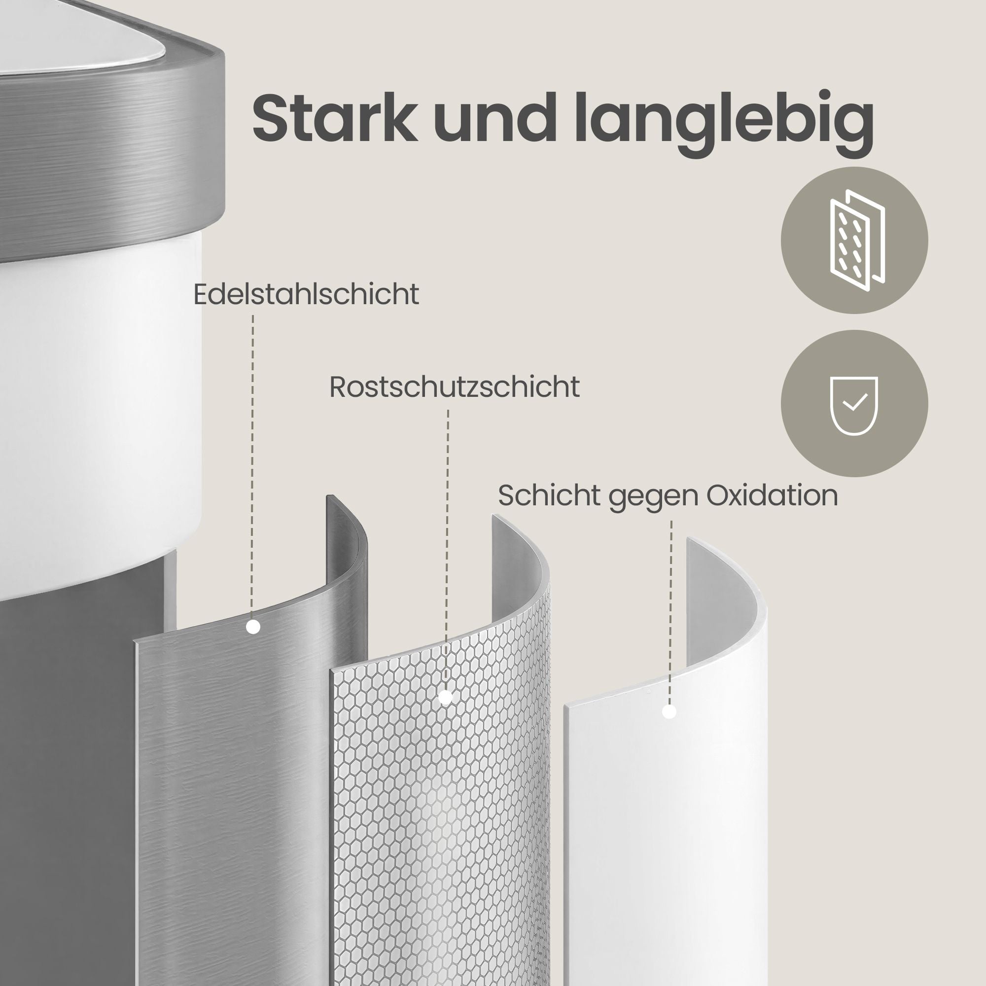 Sensor Prullenbak - 50 Liter - Soft-Close Deksel - Staal - Wit