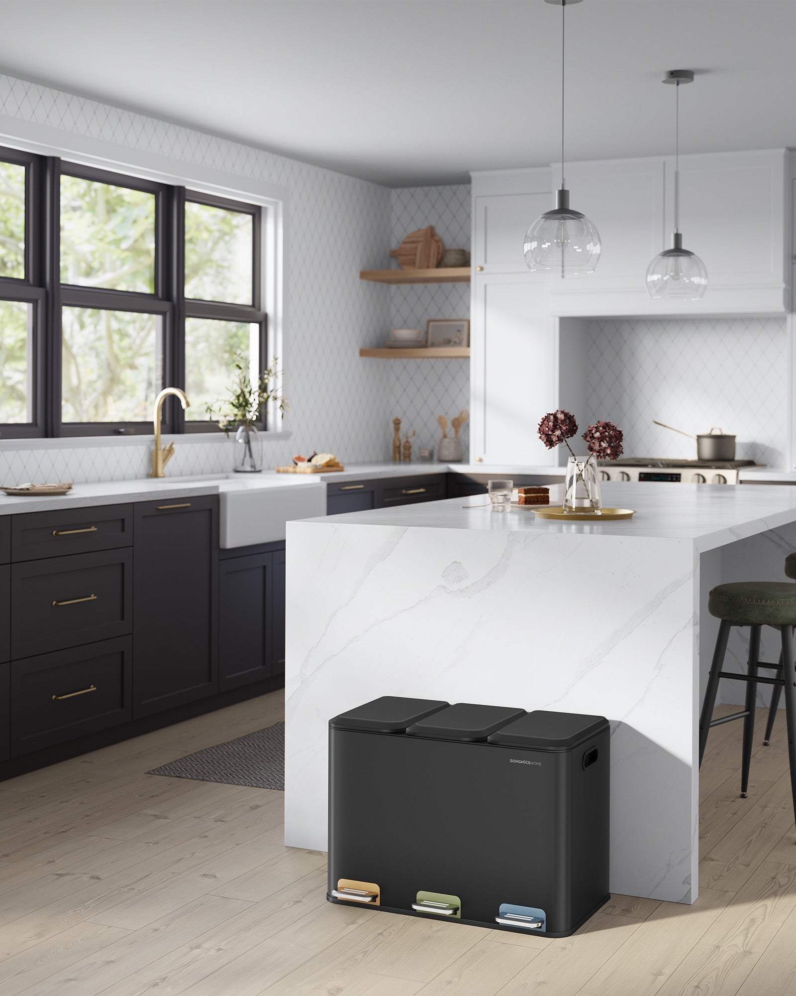 Kök Prullen Bin 3 x 15 L Subs Ink -Black Bockets