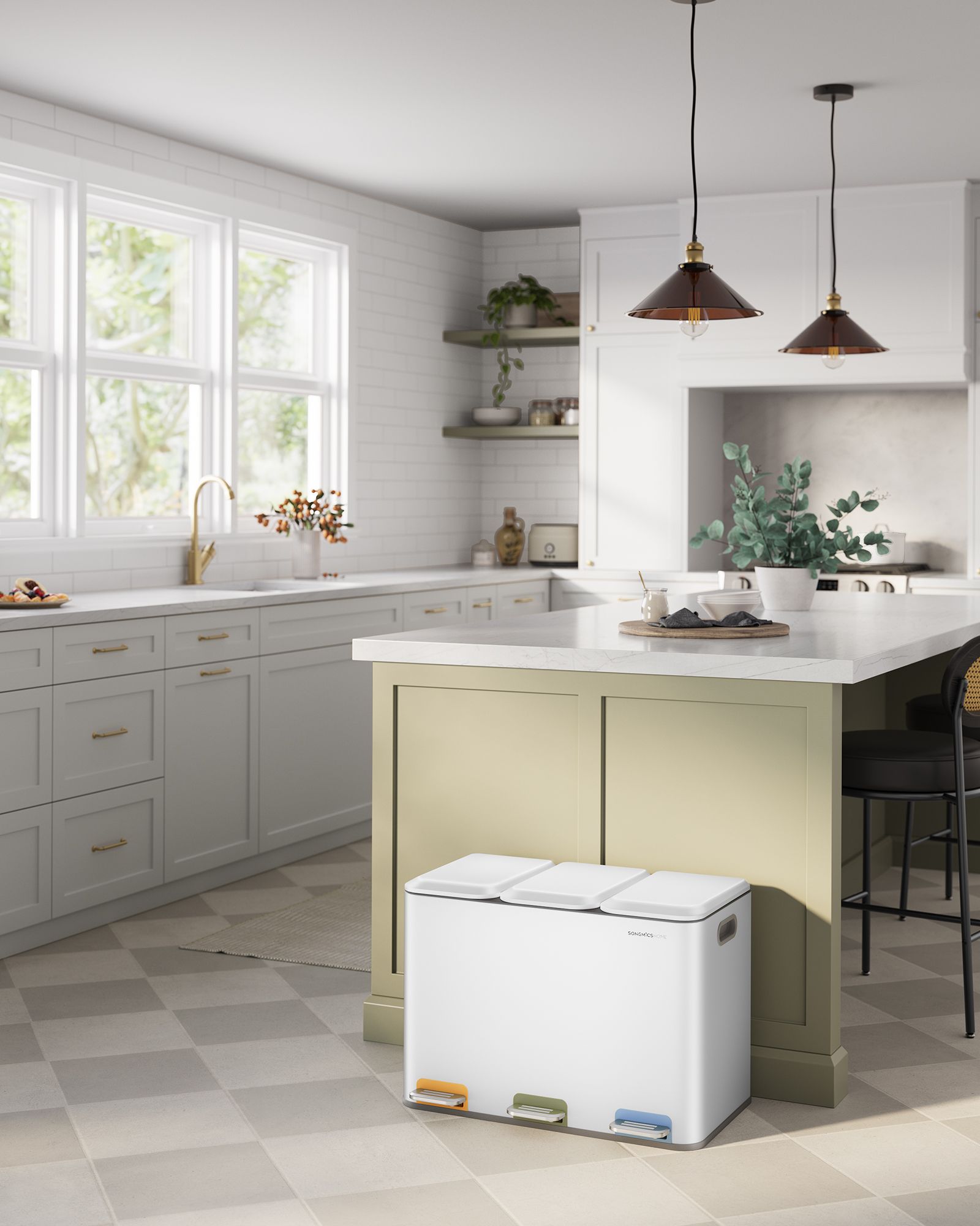 Kök Prullen Bin 3 x 15 L Subs Ink -Black Bockets