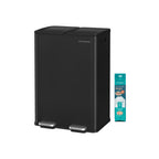 Kökssoptunna – 2 fack – mjukstängande lock – Ink Black