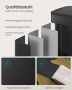 Kökssoptunna – 2 fack – mjukstängande lock – Ink Black