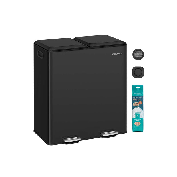 Papperskorgen – 2 fack – Soft Close Pedal och innerkorgar – Kök