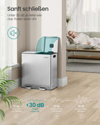 Papperskorgen – 2 fack – Soft Close Pedal och innerkorgar – Kök