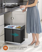 Papperskorgen – 2 fack – Utdragbart avfallssepareringssystem – Kök