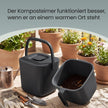Gft-emmer - Geurdicht met Deksel en Handgreep - Zwart - 21 x 20 x 19,5 cm