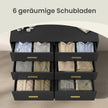 Commode - 6 Lades - Modern - 119 cm Breed - Zwart