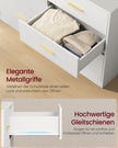 Commode - 40 x 119 x 78 cm - 6 lades - Wolkenwit - Max. lades belastbaarheid 10 kg - Max. bovenpaneel belastbaarheid 75 kg
