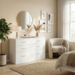 Commode - 6 Lades - Modern - 119 cm Breed - Wit