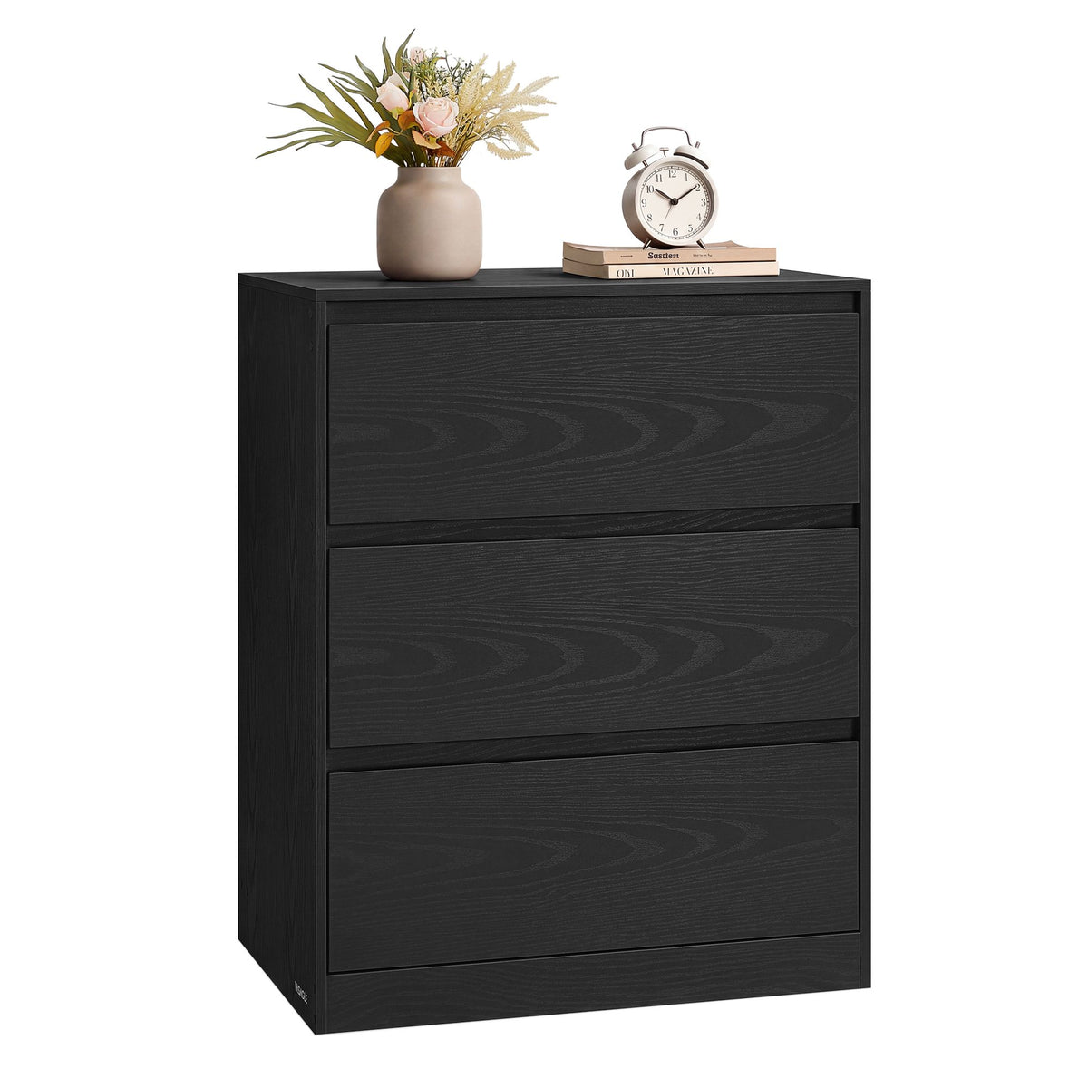 Ladekast – 3 Lades – Modern en Minimalistisch – Ebbenhoutzwart