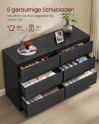 Sovrumsskåp - 6 lådor - Trä - Sovrum