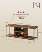 TV-möbler med öppna fack som är lämpliga för tv-apparater upp till 65 tum