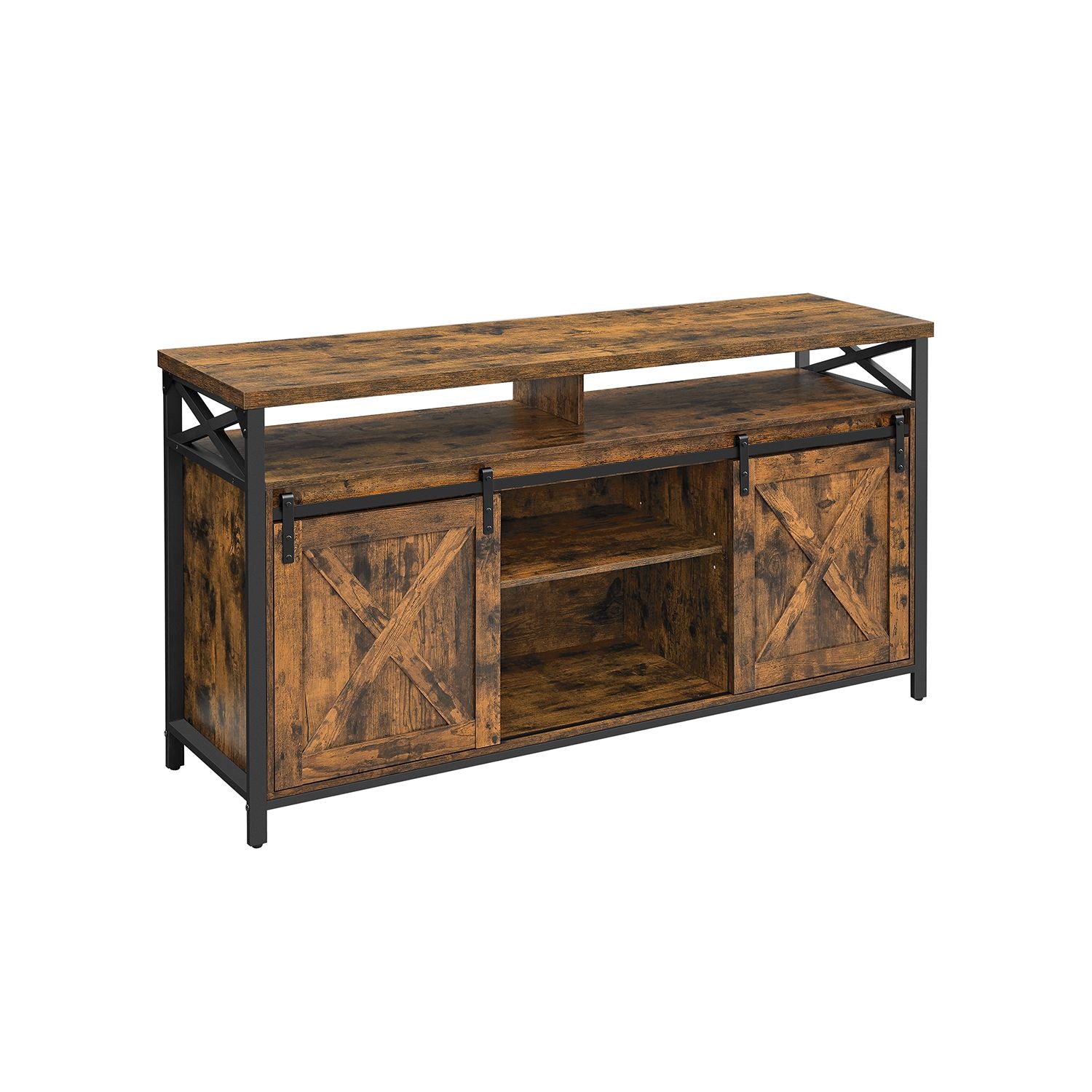 Tv-möbler-land stil-vintage brun-zwart