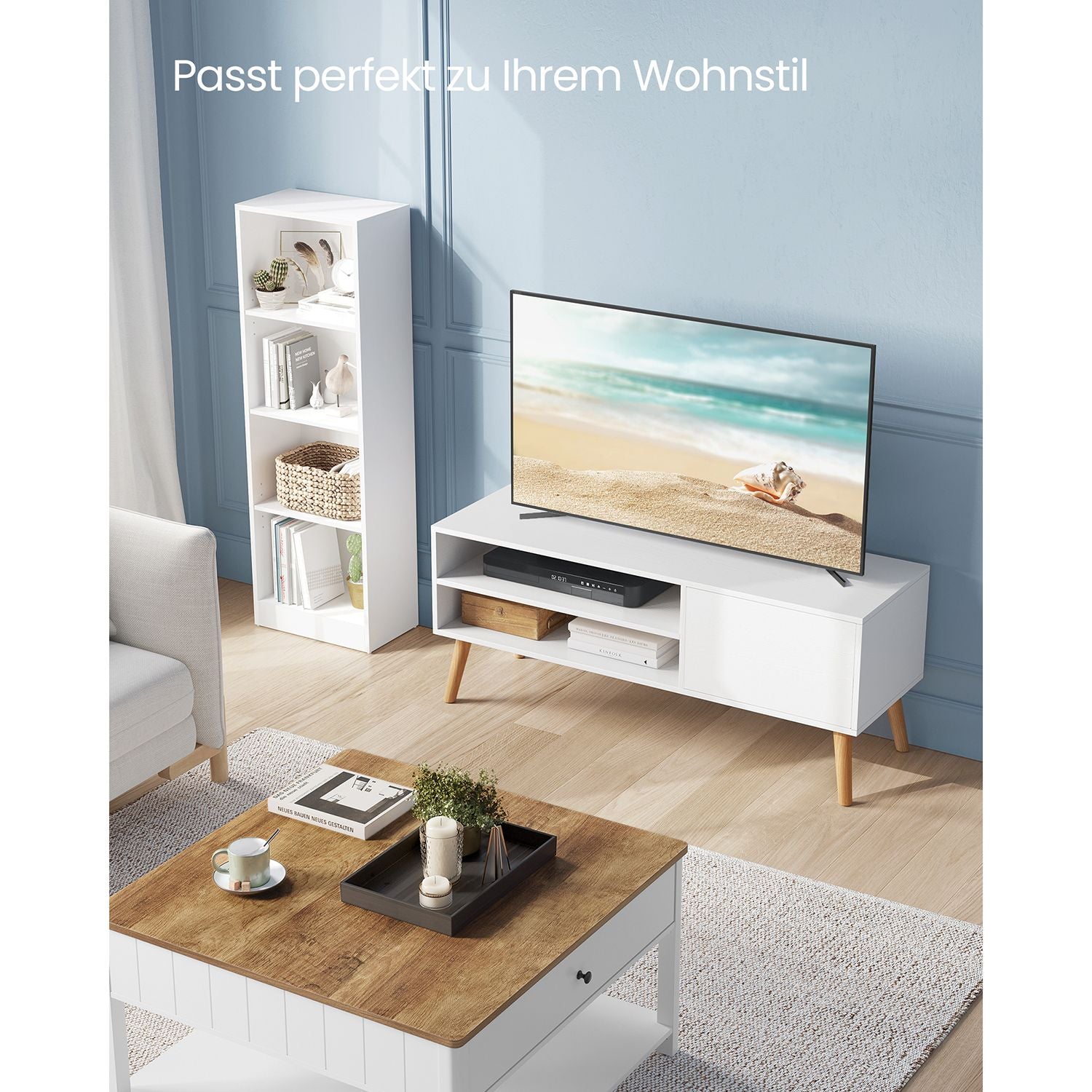 TV-möbler-1 dörr-40 x 120 x 49 cm-vit
