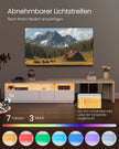L-format TV-skåp – Justerbar längd – Molnvit naturbeige
