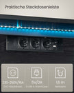 Hängande TV lowboard – Modern design – Svart ebenholts