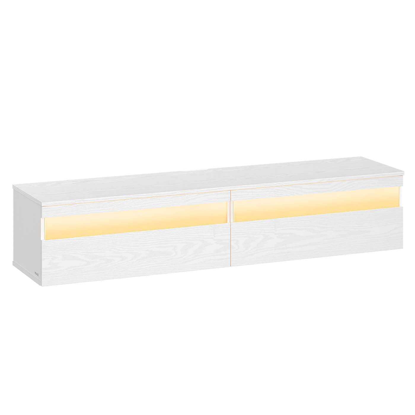 Hängande TV lowboard – Modern design – Svart ebenholts