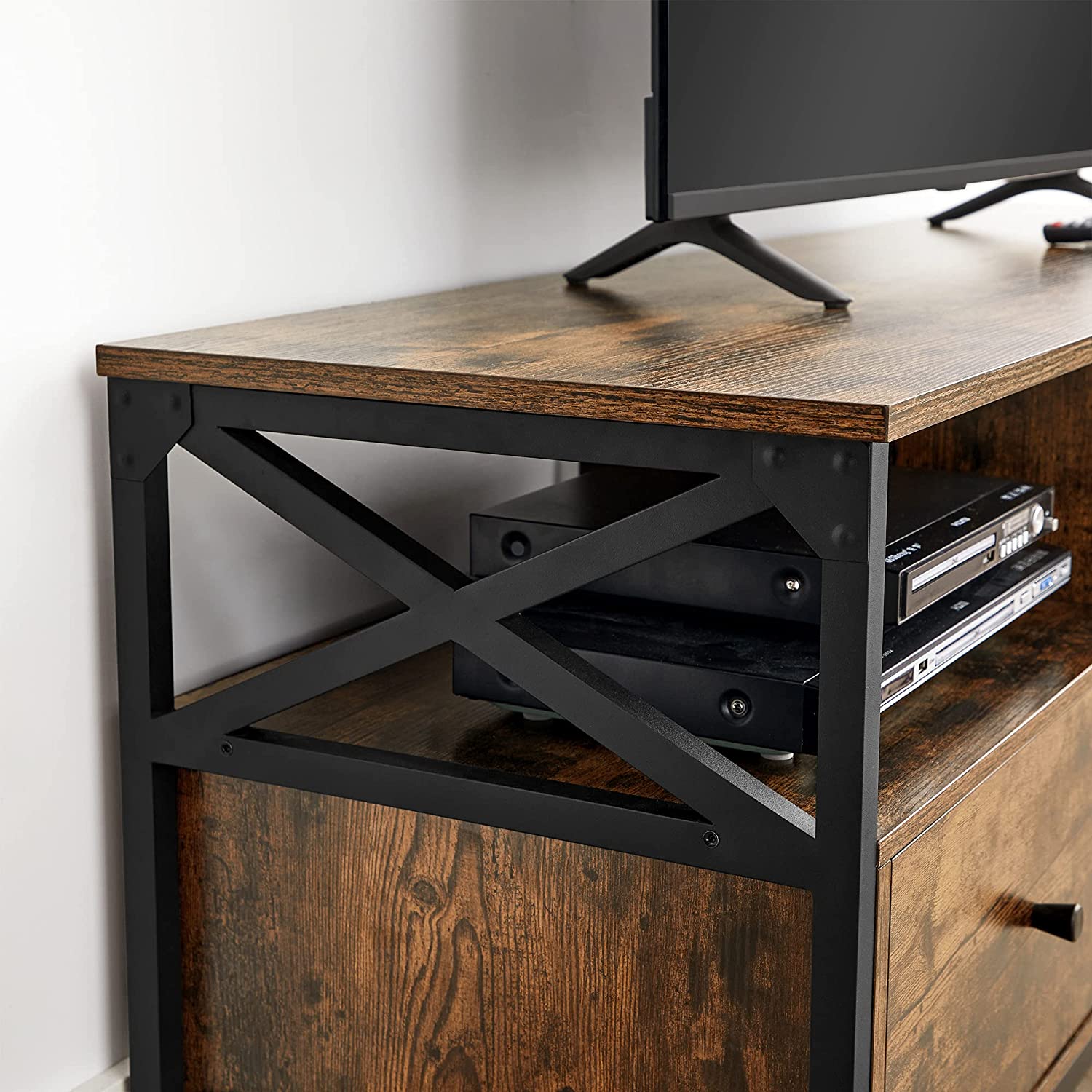 TV -möbler - soffbord - med 3 lådor - industriell design