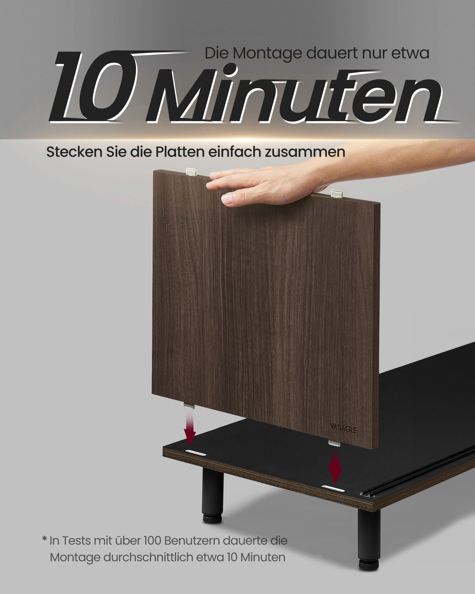 TV möbler supersnabb montering modern asbruin bläck svart