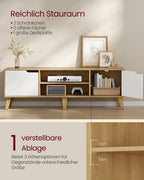 TV -möbler med justerbar hylla i övergångsstil