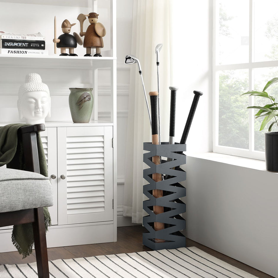 Paraplystativ – fyrkantig design – metall – antracit