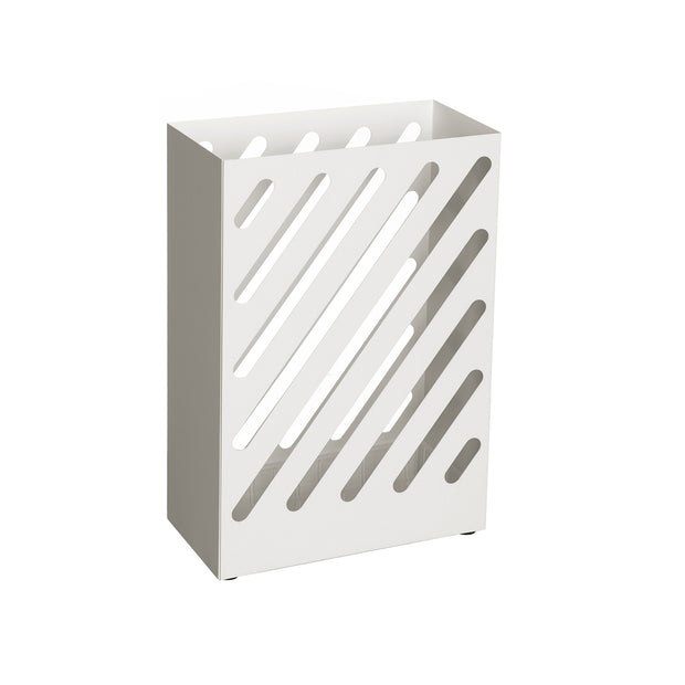 Paraplyställ – rektangulärt – stål – vitt