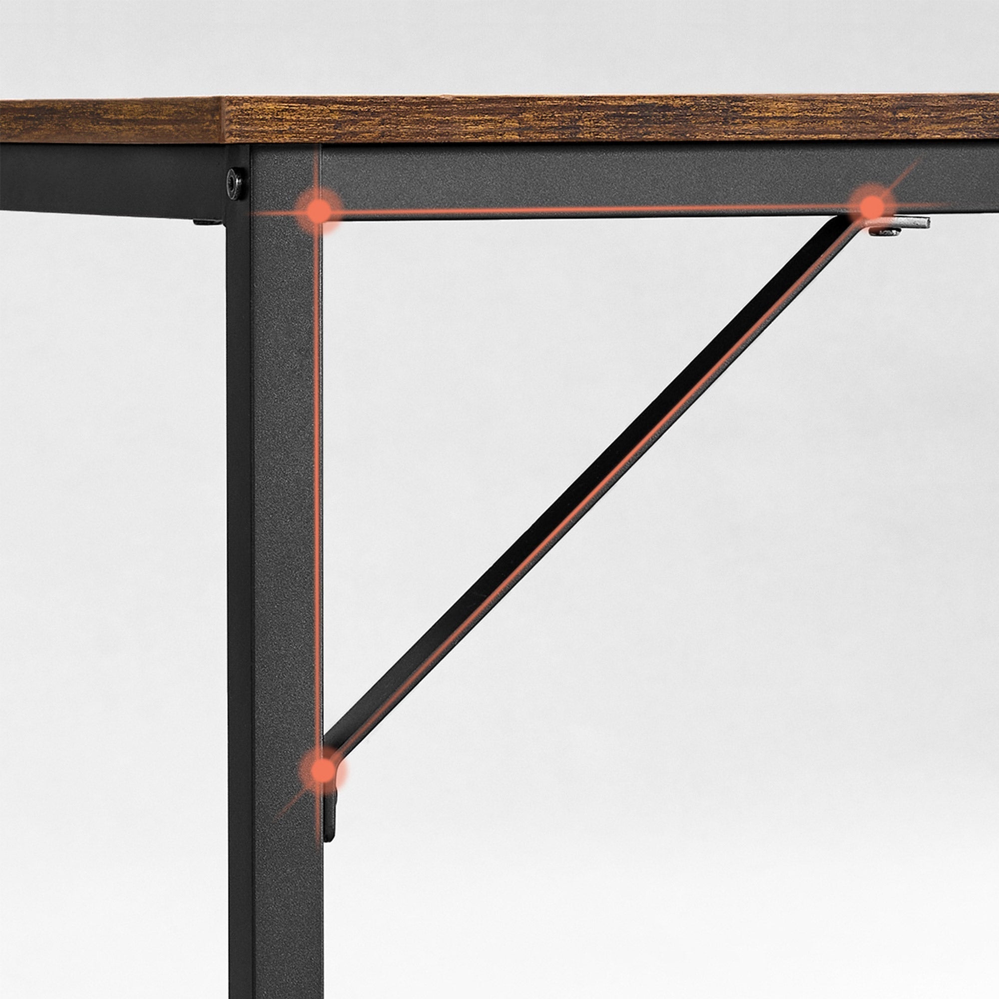Desk - Datortabell - Office Office - PC -tabell - Vintage Brown / Black