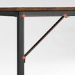 Skrivbord – Träskiva – Metallram – Vintage brun/svart