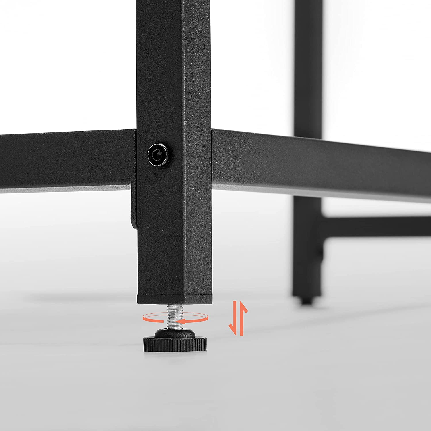 Skrivbord - datorbord - trä topp - metallram - brun / svart