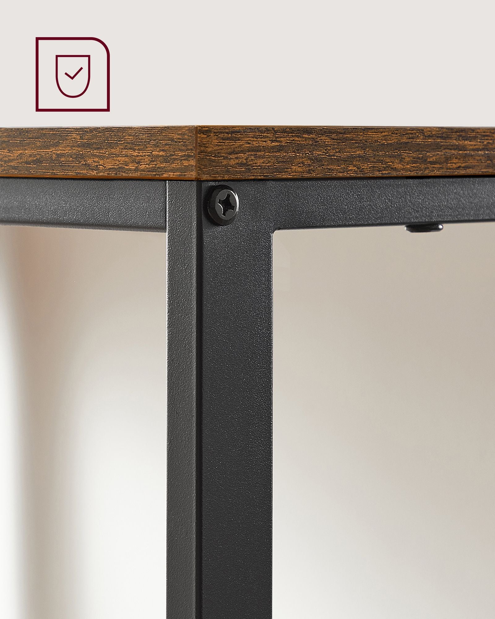 Bureau - Industrial Look - med 2 hyllor