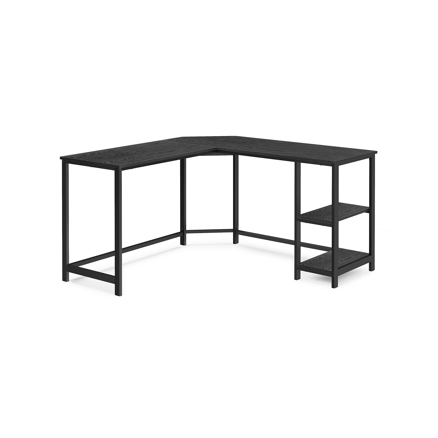 Corner Agency - Datortabell i L -SHAPE - Industrial Design - Vintage Brown/Black