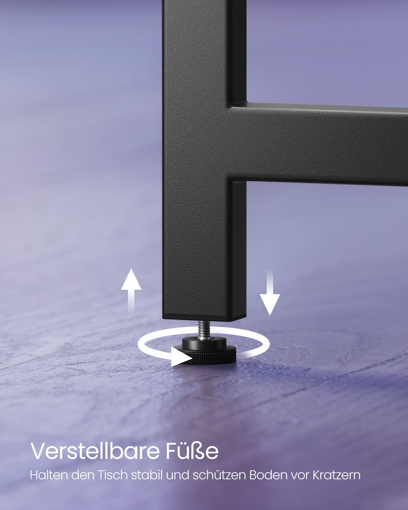 L-format skrivbord, lätt att ställa in