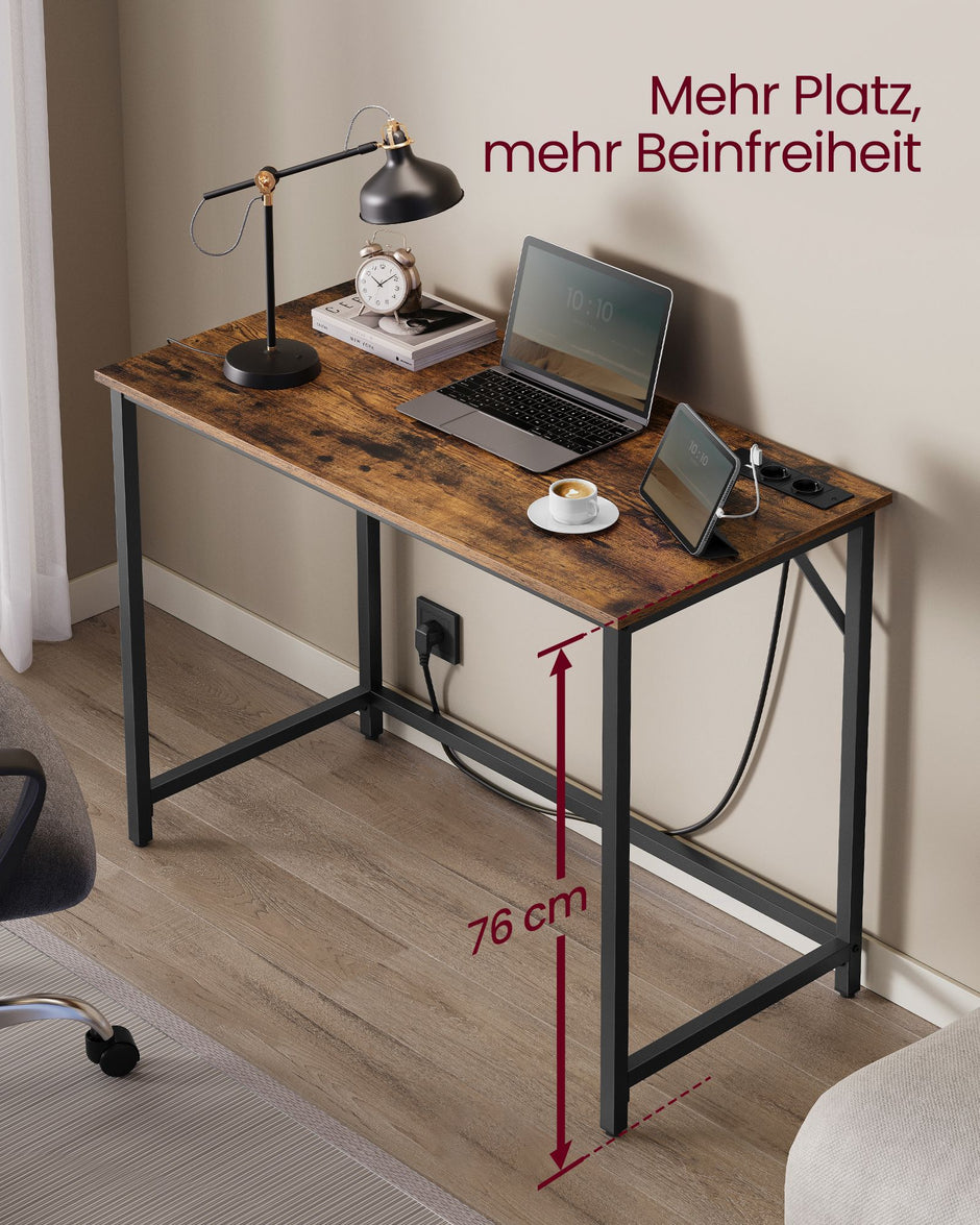 Spelbord – med LED-belysning – vintage brunt och bläcksvart