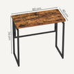 Opklapbaar Bureau - 80 x 40 cm - Afgeronde Hoeken - Ruimtebesparend - Bruin