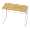 Opklapbaar Bureau - 100 x 50 cm - Afgeronde Hoeken - Ruimtebesparend - Eiken