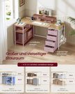 Hoekbureau - L-Vorm - Omkeerbaar - 4 Lades - Tarwegeel-Mat Wit