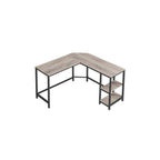 Corner Agency - Datortabell i L -SHAPE - Industrial Design - Vintage Brown/Black
