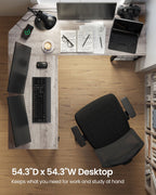 Bureau - L -Hoekbureau med 2 hyllor - Space -Saving - Industrial Design