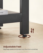 Bureau - L -Hoekbureau med 2 hyllor - Space -Saving - Industrial Design