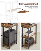 Corner Agency - Datortabell i L -SHAPE - Industrial Design - Vintage Brown/Black
