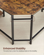 Corner Agency - Datortabell i L -SHAPE - Industrial Design - Vintage Brown/Black