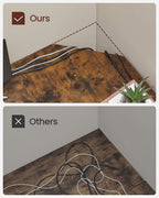 Corner Agency - Datortabell i L -SHAPE - Industrial Design - Vintage Brown/Black