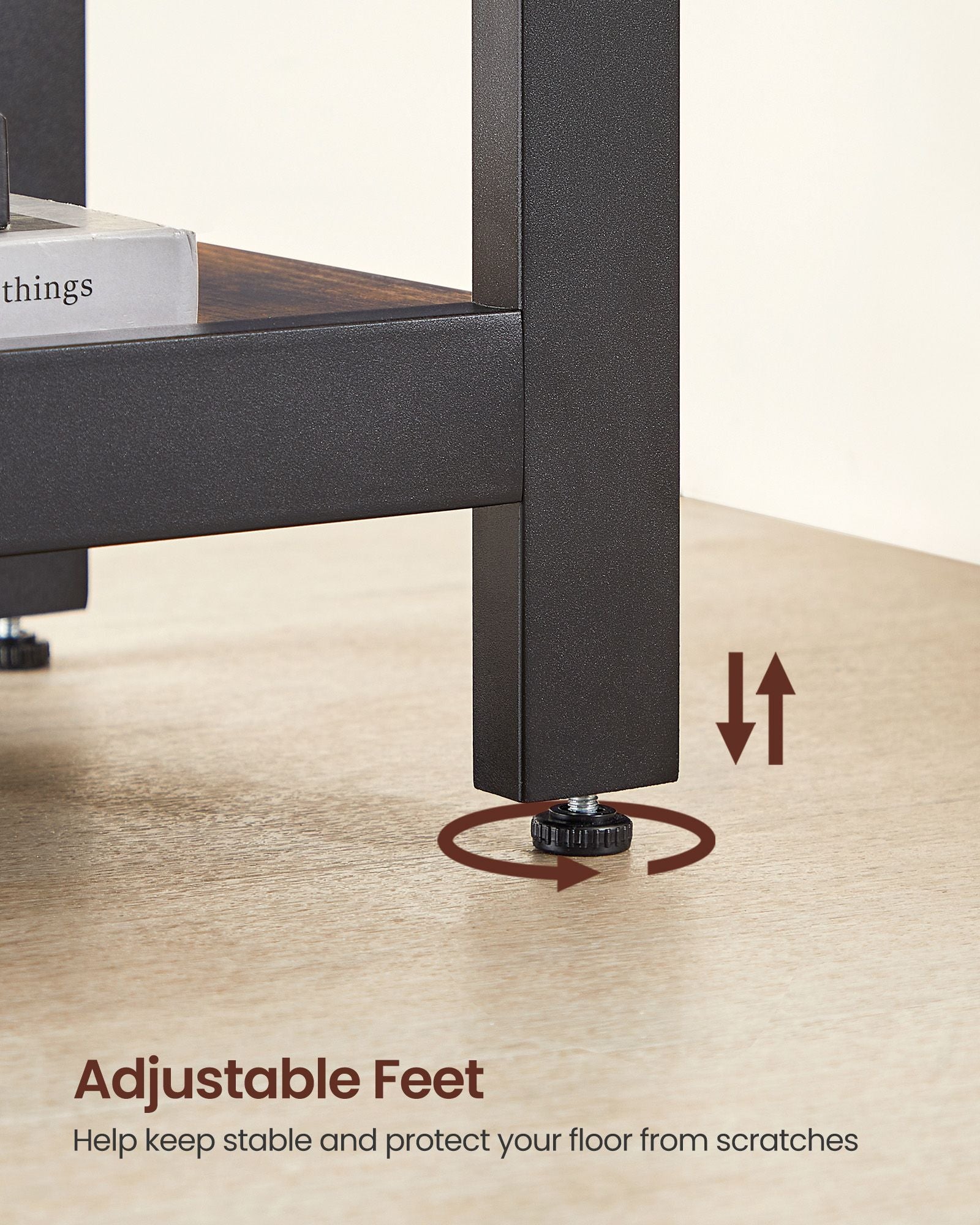 Corner Agency - Datortabell i L -SHAPE - Industrial Design - Vintage Brown/Black