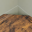 L-format skrivbord - spelbord - Vintage Brown Ink Black