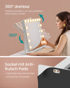 Make-up Mirror-With Lighting-laddande Gates-Mat White