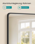 Väggspegel – Rektangulär – Aluminiumram – Modern design