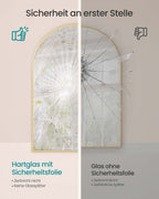 Väggspegel – Böjd – Aluminiumram – Modern design