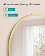 Väggspegel – Böjd – Aluminiumram – Modern design